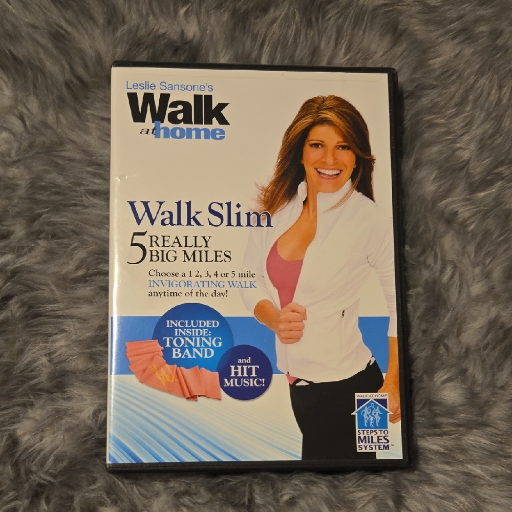 Leslie Sansone's Walk at Home: Walk Slim DVD - Black Case